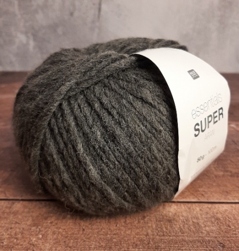 Rico Essentials Super Aran 50g - Dark Grey